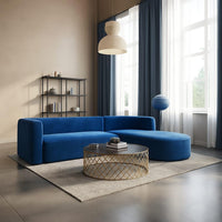 Berlin 4 Seater Corner Sofa for Living Room – Modern Premium Fabric L Shape Sofa Set