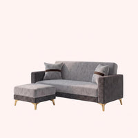 Patro 4 Seater L Shape Fabric Sofa | Modern Living Room Sofa