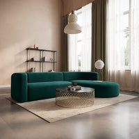 Berlin 4 Seater Corner Sofa for Living Room – Modern Premium Fabric L Shape Sofa Set