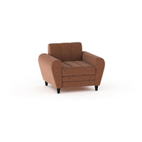 Bali 3 Seater Fabric Sofa with 2 Cushions | Wooden Fabric Sofa