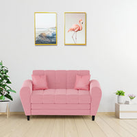 Bali 3 Seater Fabric Sofa with 2 Cushions | Wooden Fabric Sofa