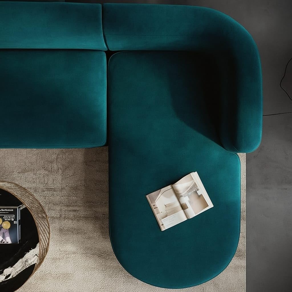 Berlin 4 Seater Corner Sofa for Living Room – Modern Premium Fabric L Shape Sofa Set