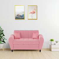 Bali 3 Seater Fabric Sofa with 2 Cushions | Wooden Fabric Sofa