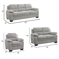 Jett Premium Fabric Sofa Set with Solid Wood Frame – Modern Luxury Living Room Sofa