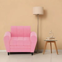Bali 3 Seater Fabric Sofa with 2 Cushions | Wooden Fabric Sofa