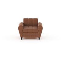 Bali 3 Seater Fabric Sofa with 2 Cushions | Wooden Fabric Sofa