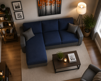 Wayland Modern Living Room Fabric Sofa – Luxury Comfortable Designer Sofa Set