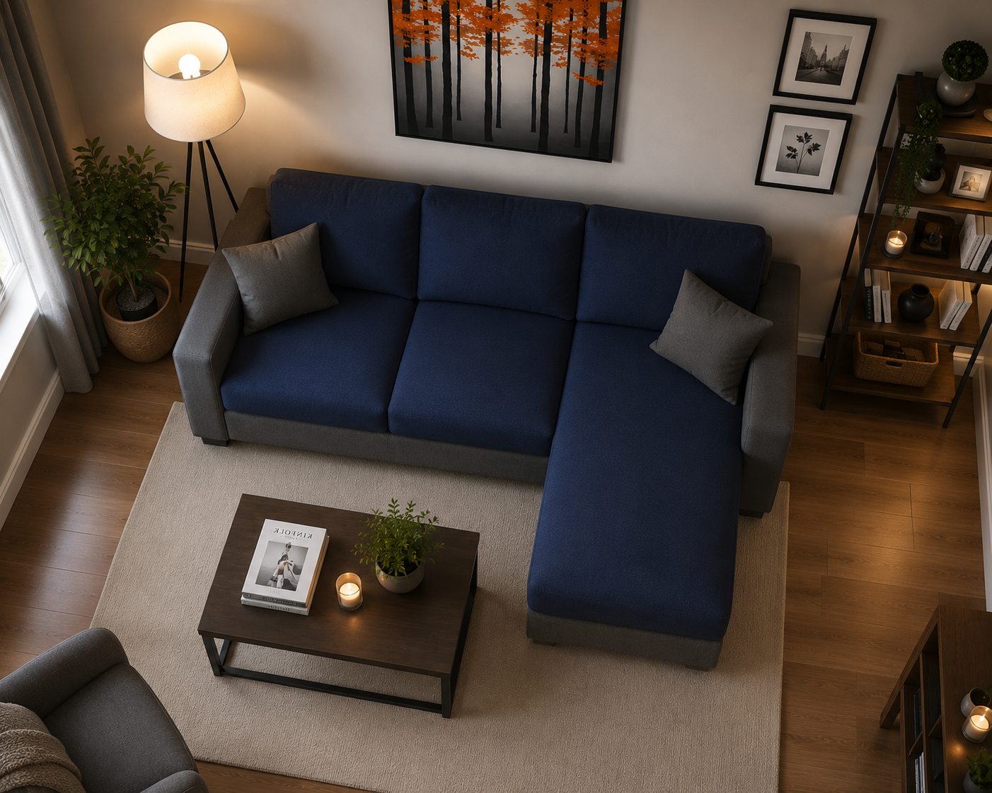 Wayland Modern Living Room Fabric Sofa – Luxury Comfortable Designer Sofa Set