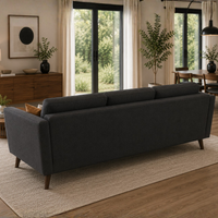 Saffron 3 Seater Premium Fabric Sofa for Living Room | Modern Upholstered Couch with Cushioned Seating
