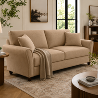 Penny 3 Seater Fabric Sofa – Modern Wooden Frame Living Room Couch