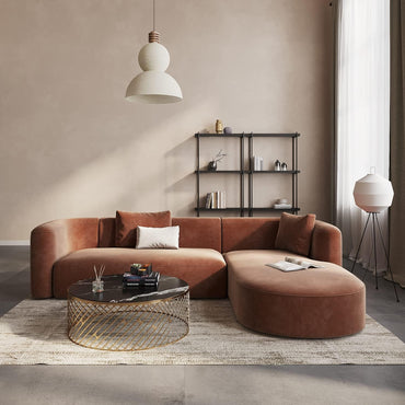 Berlin 4 Seater Corner Sofa for Living Room – Modern Premium Fabric L Shape Sofa Set