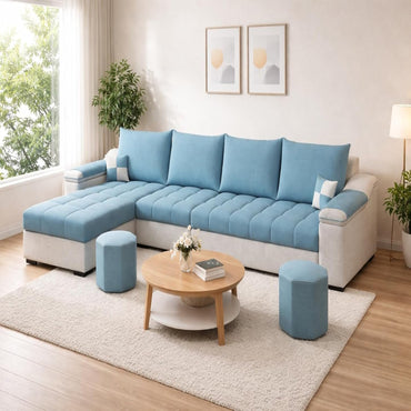 Oslo Premium 6 Seater Sectional Sofa with Lounger | Comfortable Living Room Sofa