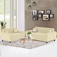 Bali 3 Seater Fabric Sofa with 2 Cushions | Wooden Fabric Sofa