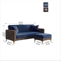 Patro 4 Seater L Shape Fabric Sofa | Modern Living Room Sofa