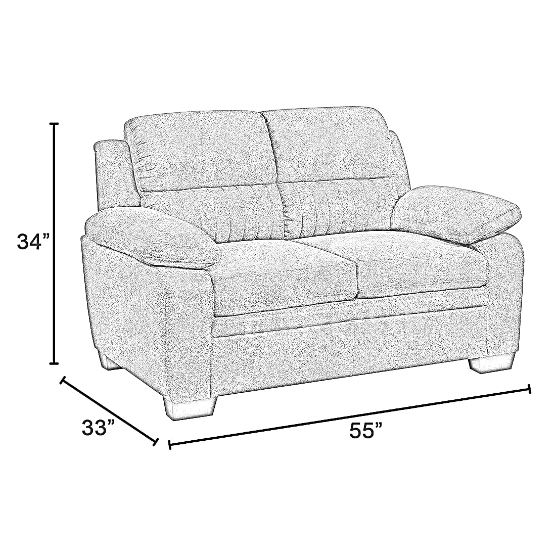 Jett Premium Fabric Sofa Set with Solid Wood Frame – Modern Luxury Living Room Sofa