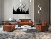 Bali 3 Seater Fabric Sofa with 2 Cushions | Wooden Fabric Sofa