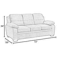 Jett Premium Fabric Sofa Set with Solid Wood Frame – Modern Luxury Living Room Sofa