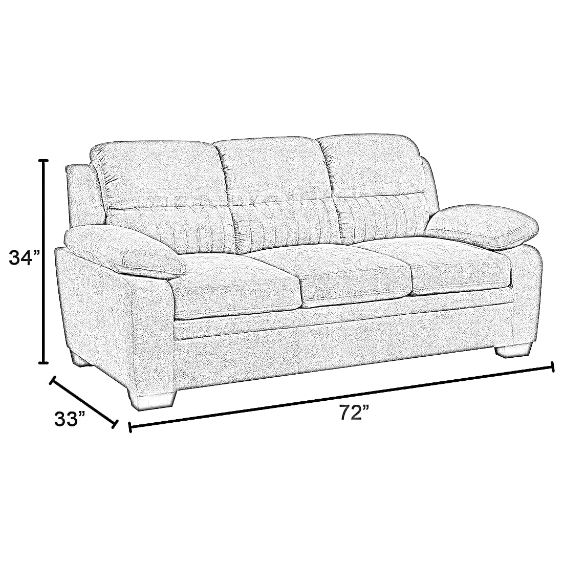Jett Premium Fabric Sofa Set with Solid Wood Frame – Modern Luxury Living Room Sofa