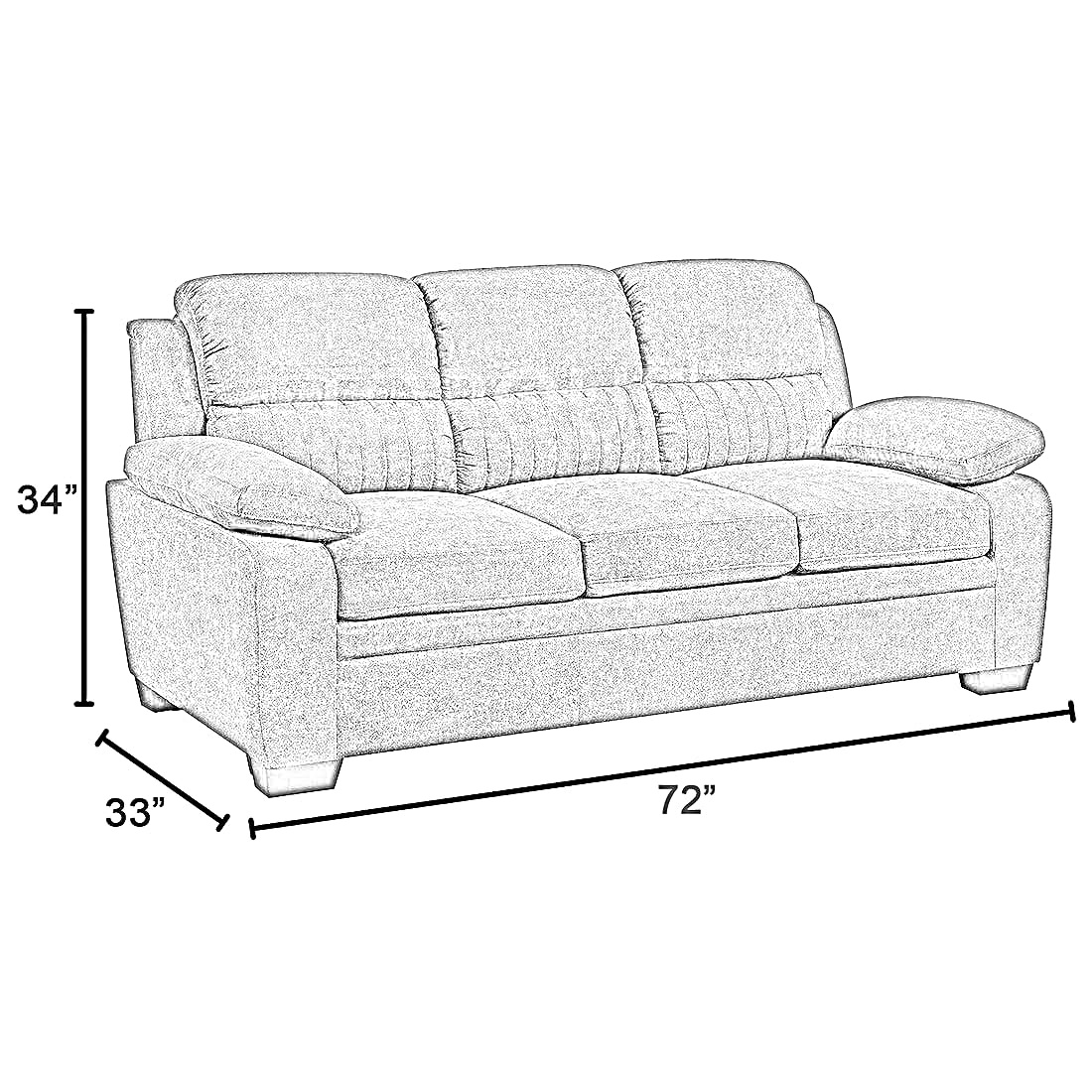 Jett Premium Fabric Sofa Set with Solid Wood Frame – Modern Luxury Living Room Sofa