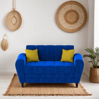 Bali 3 Seater Fabric Sofa with 2 Cushions | Wooden Fabric Sofa