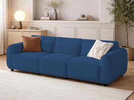 Kyoto 3 Seater Sofa – Modern Minimal Fabric Couch with Curved Design & Premium Comfort