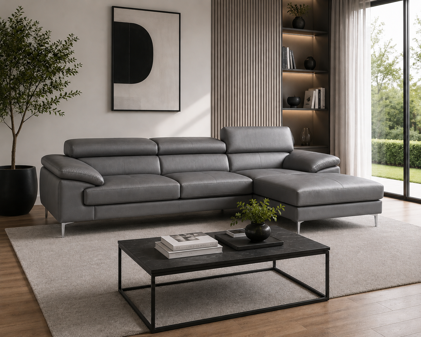 Renzo Leatherette Sofa For Living Room