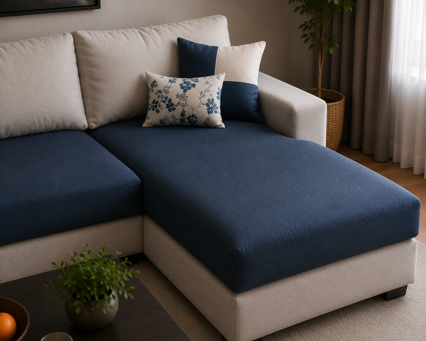Wayland Modern Living Room Fabric Sofa – Luxury Comfortable Designer Sofa Set
