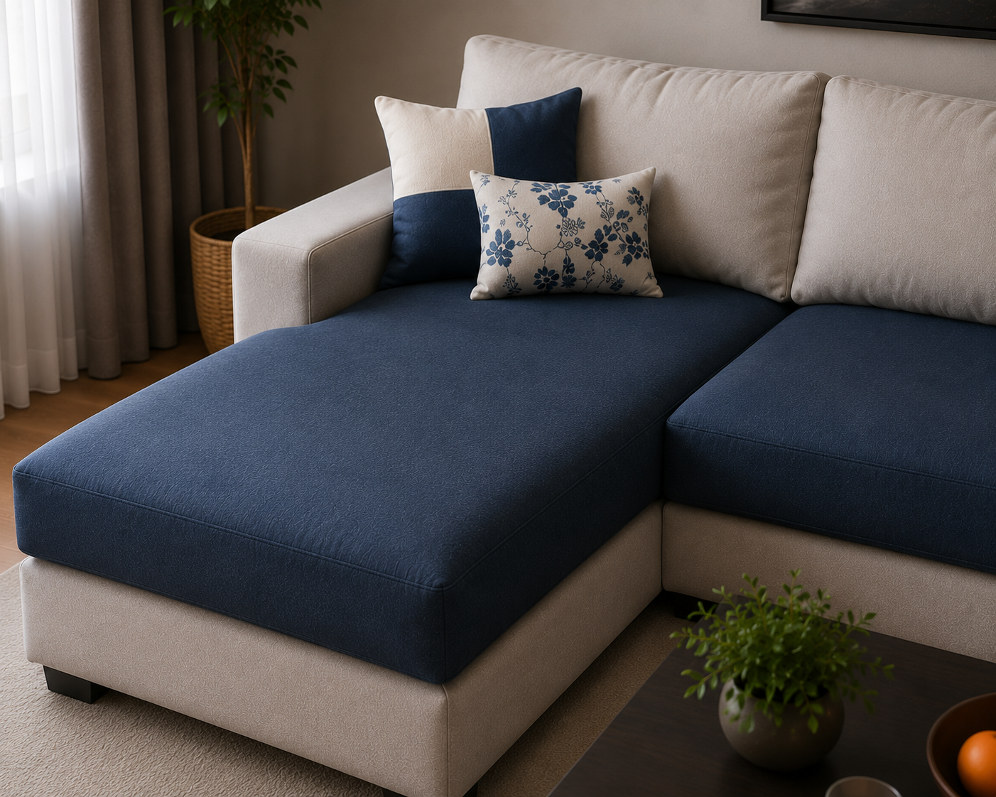 Wayland Modern Living Room Fabric Sofa – Luxury Comfortable Designer Sofa Set