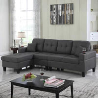 Madelyn 6 Seater Interchangeable L Shape Fabric Sofa For Living Room | Bedroom | Office