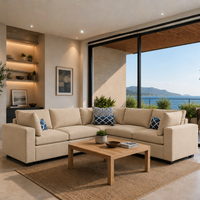 Alston Fabric L Shape 5 Seater Corner Sofa | Modern Living Room Sofa