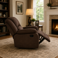 Henry 1 Seater Fabric Manual Recliner | Premium Fabric Recliner Chair for Living Room