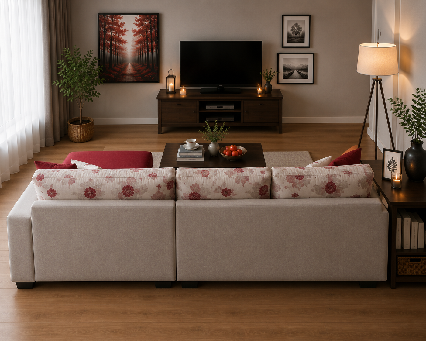 Wayland Modern Living Room Fabric Sofa – Luxury Comfortable Designer Sofa Set