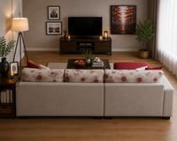 Wayland Modern Living Room Fabric Sofa – Luxury Comfortable Designer Sofa Set