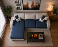 Wayland Modern Living Room Fabric Sofa – Luxury Comfortable Designer Sofa Set