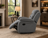 Pawel Manual Suede Leatherette Recliner