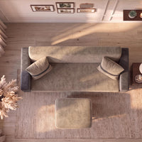 Patro 4 Seater L Shape Fabric Sofa | Modern Living Room Sofa