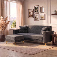 Patro 4 Seater L Shape Fabric Sofa | Modern Living Room Sofa