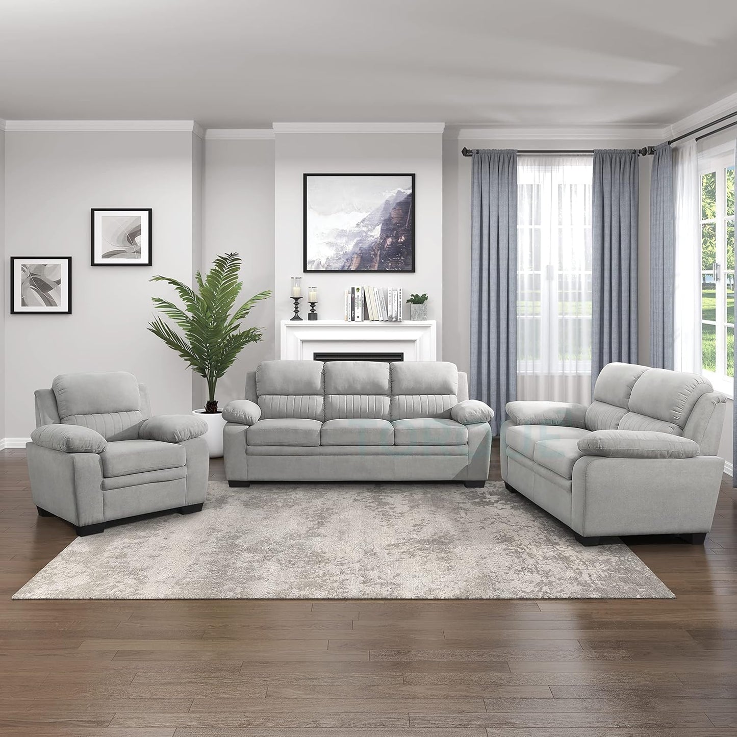 Jett Premium Fabric Sofa Set with Solid Wood Frame – Modern Luxury Living Room Sofa