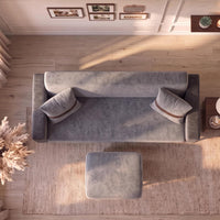 Patro 4 Seater L Shape Fabric Sofa | Modern Living Room Sofa