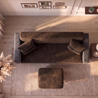 Patro 4 Seater L Shape Fabric Sofa | Modern Living Room Sofa