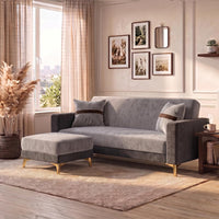 Patro 4 Seater L Shape Fabric Sofa | Modern Living Room Sofa