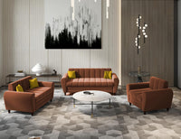 Bali 3 Seater Fabric Sofa with 2 Cushions | Wooden Fabric Sofa