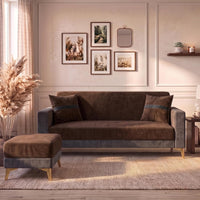 Patro 4 Seater L Shape Fabric Sofa | Modern Living Room Sofa