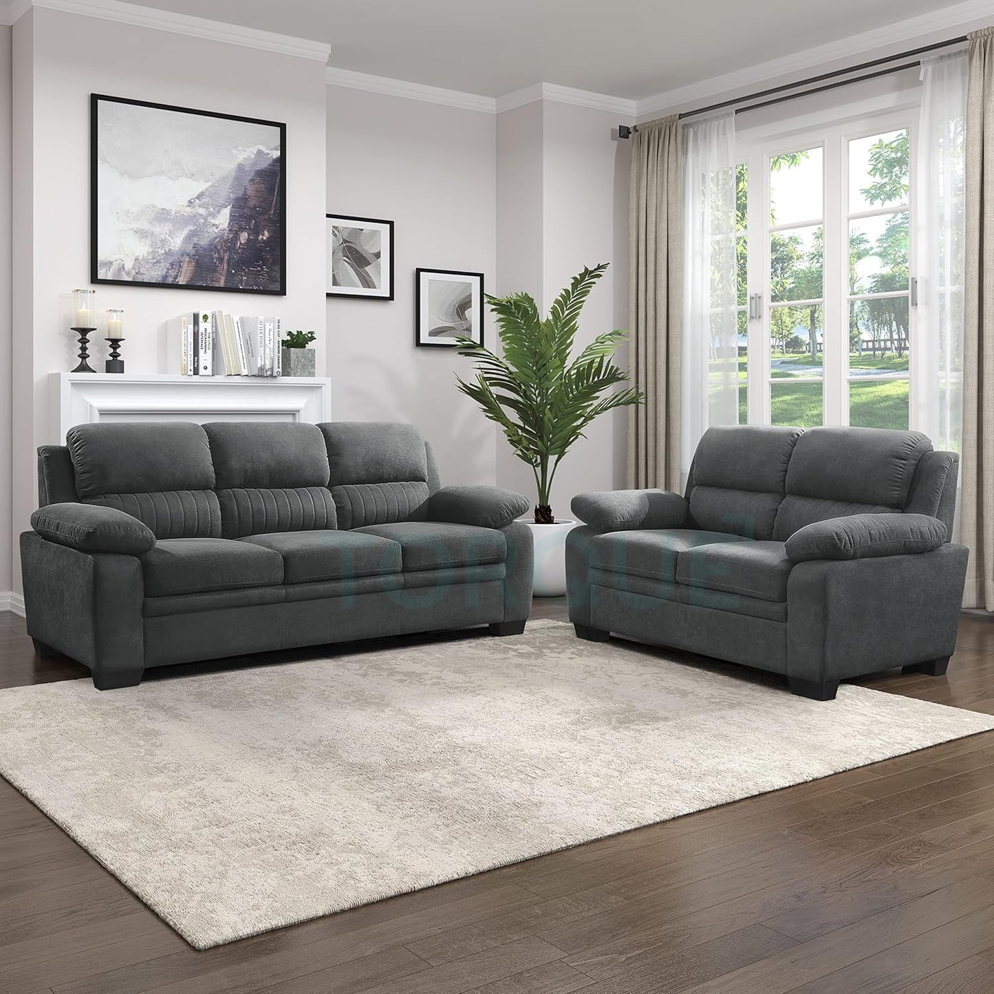 Jett Premium Fabric Sofa Set with Solid Wood Frame – Modern Luxury Living Room Sofa