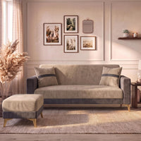 Patro 4 Seater L Shape Fabric Sofa | Modern Living Room Sofa