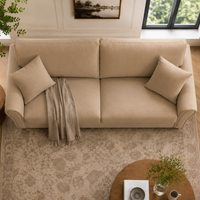 Penny 3 Seater Fabric Sofa – Modern Wooden Frame Living Room Couch