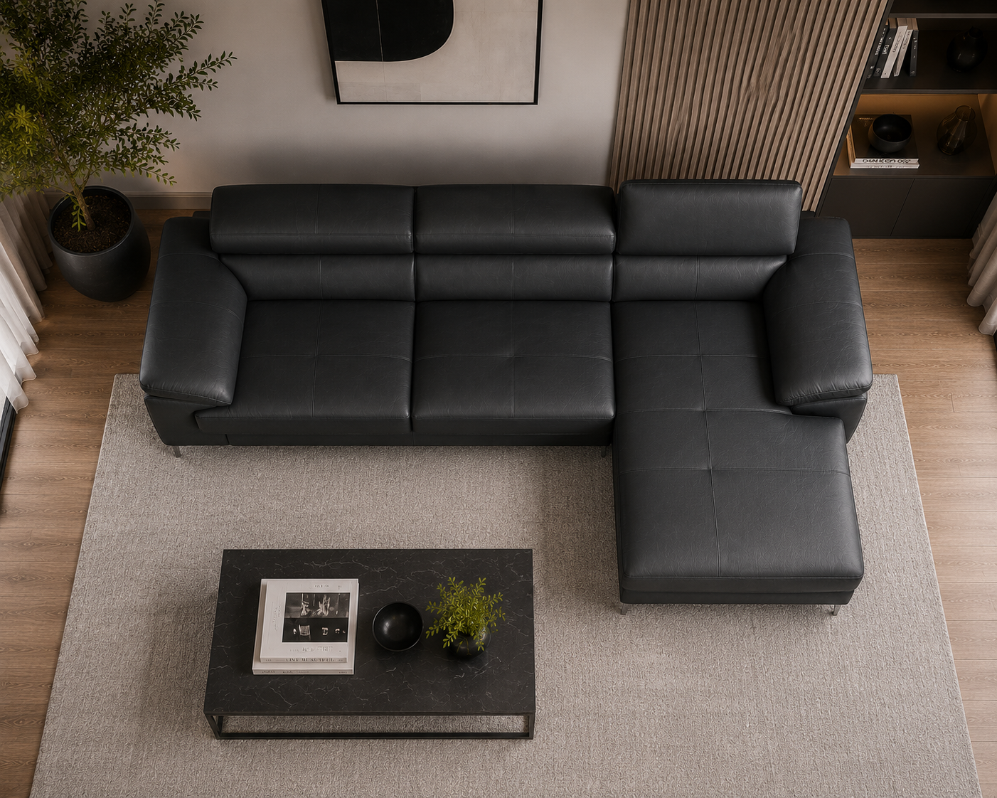 Renzo Leatherette Sofa For Living Room
