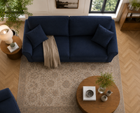 Penny 3 Seater Fabric Sofa – Modern Wooden Frame Living Room Couch