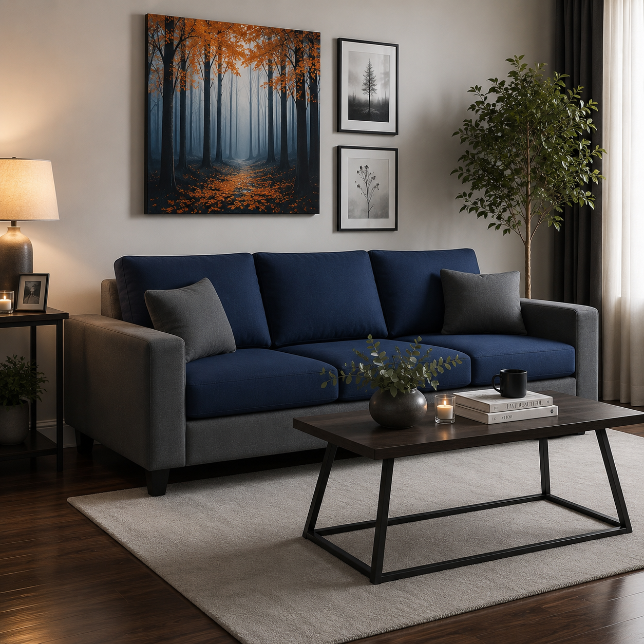 Wayland Modern Living Room Fabric Sofa – Luxury Comfortable Designer Sofa Set