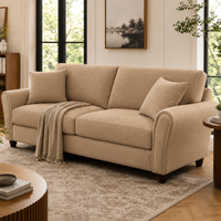 Penny 3 Seater Fabric Sofa – Modern Wooden Frame Living Room Couch